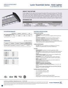 Flextronics Lighting Solutions • Lusio Essentials v 2.1