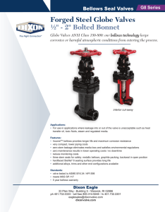 G8 Series Forged Steel Bellows Seal Globe Valves