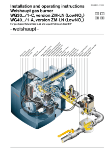 Installation and operating instructions Weishaupt gas burner WG30