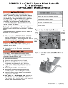 MGB Series II Spark Pilot Retrofit Instructions Rev. A