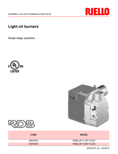 Riello Burner Instruction Manual - FCX Oil