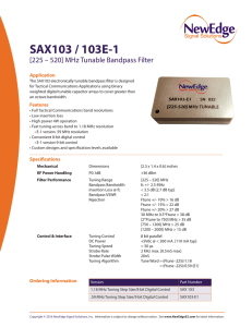 SAX103 / 103E-1 - NewEdge Signal Solutions