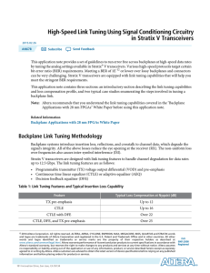 High-Speed Link Tuning Using Signal Conditioning Circuitry