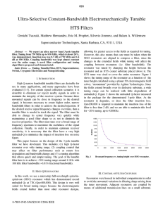 Ultra-Selective Constant-Bandwidth Electromechanically Tunable