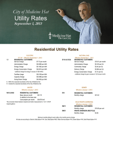 Utility Rates - City of Medicine Hat