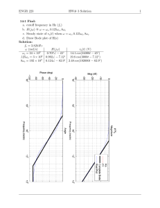 ENGR 223 HW# 3 Solution 1 14:1 Find: a. cutoff frequency in Hz (fc