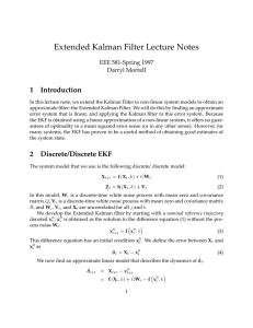 Extended Kalman Filter Lecture Notes