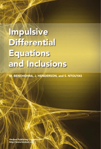 Impulsive Differential Equations and Inclusions