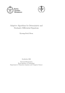 Adaptive Algorithms for Deterministic and Stochastic Differential