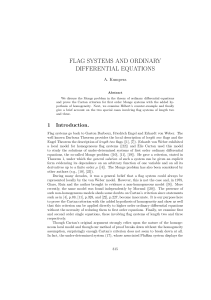 FLAG SYSTEMS AND ORDINARY DIFFERENTIAL EQUATIONS