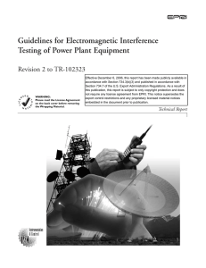 Guidelines for Electromagnetic Interference Testing of Power Plant