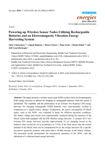 Powering-up Wireless Sensor Nodes Utilizing