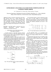 Super-High Capacitor Analyzer with Compensation of Common