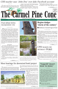 October 16, 2009 - The Carmel Pine Cone