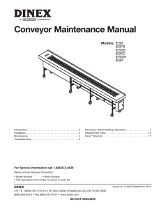Conveyor Maintenance Manual - Carlisle FoodService Products