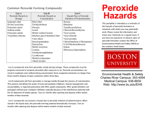 Peroxide Hazards