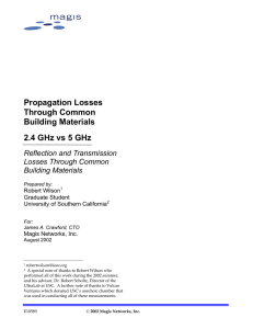 Propagation Losses Through Common Building Materials 2.4 GHz