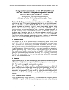 Design and characterization of 225-370 GHz DSB and 250