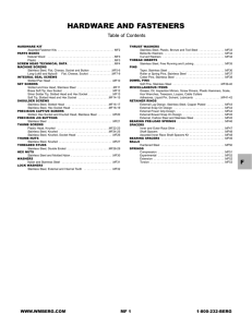 Table of Contents - Electronic Fasteners