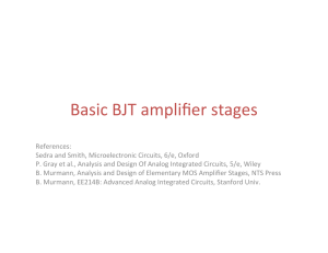 Basic BJT amplifier stages