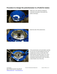 Procedure to change the potentiometer in a