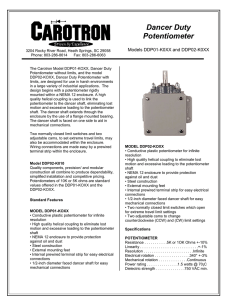 Dancer Duty Potentiometer