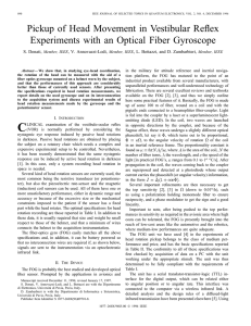 Pickup Of Head Movement In Vestibular Reflex Experiments With An