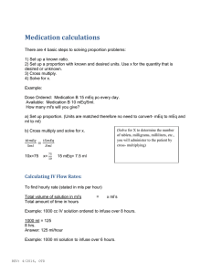Medication Calculations Review