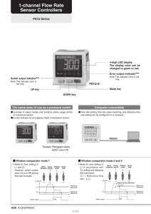 1-channel Flow Rate Sensor Controllers