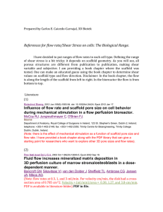 References for flow rate/Shear Stress on cells: The - Sigma