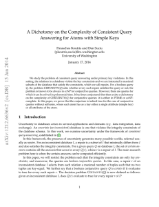 A Dichotomy on the Complexity of Consistent Query Answering for