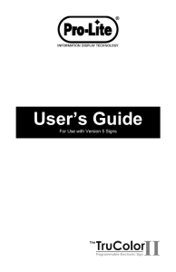 User`s Guide - Pro-Lite