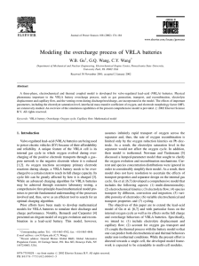 Modeling the overcharge process of VRLA batteries