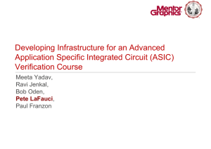 Developing Infrastructure for an Advanced Application Specific