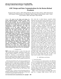 ASIC Design and Data Communications for the