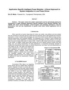 Application Specific Intelligent Power Modules - A Novel