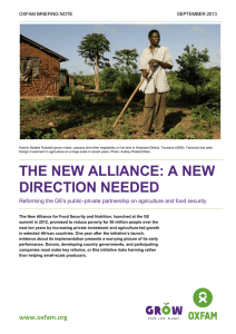 The New Alliance: A new direction needed