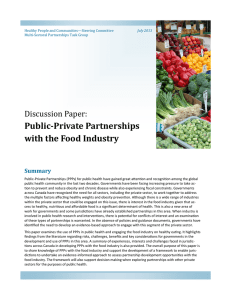 Public-Private Partnerships with the Food Industry