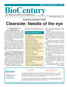 BioCentury - Clearside Biomedical
