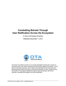 Combatting Botnets Through End-User Notification