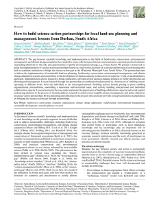 How to build science-action partnerships for local land