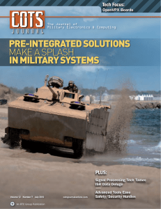 make a splash pre-integrated solutions in military systems