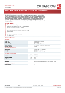 Bias-T with Surge Protection 7-16 DIN, 800 to 2200 MHz