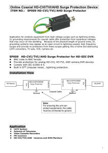 Online Coaxial HD-CVI/TVI/AHD Surge Protection