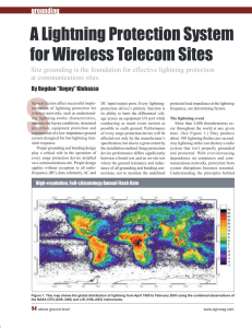 Lightning Protection System for Wireless Telecom Sites