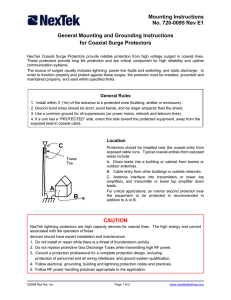 lightning protection kit mounting instructions