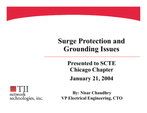 Grounding and Bonding - The Greater Chicago Chapter SCTE