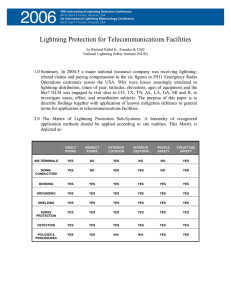 Lightning Protection for Telecommunications Facilities