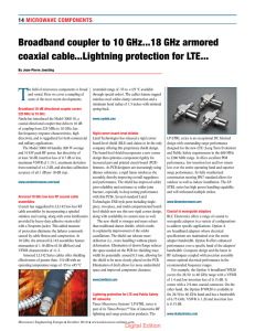 Broadband coupler to 10 GHz...18 GHz armored coaxial cable