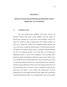 chapter 3 single stage solar power generation using boost dc